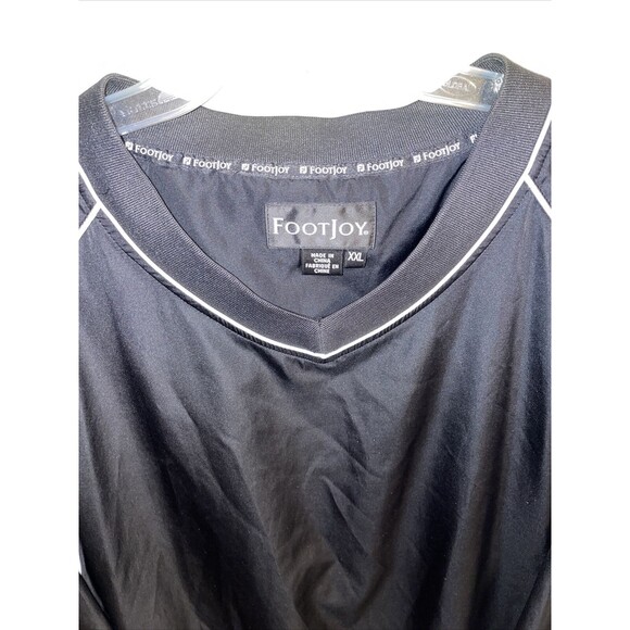 Footjoy Golf Jacket Men’s Size 2XL Black Pullover V Neck Long Sleeve - Picture 5 of 12
